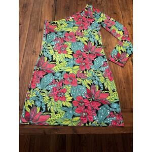 Lilly Pulitzer Whitaker Skip On It Dress Size Medium Frog Resort Coastal Silk
